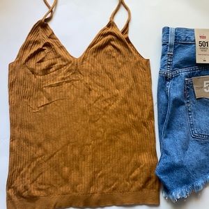 Anthropologie ribbed sweater tank